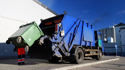 Residents participating in waste disposal in North London