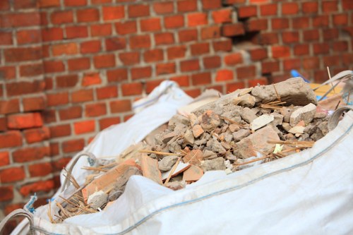 Professional team clearing a North London flat