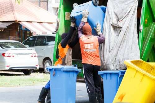 Residential rubbish being sorted for recycling