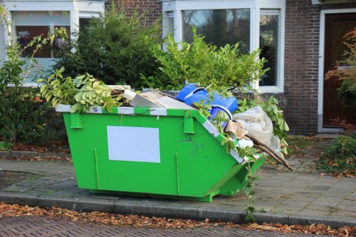 Recycling bins for paper and cardboard in a North London office